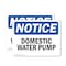 Signmission Domestic Water Pump, 5 in W x Rectangle, Vinyl Decal OS-2PACK-NS-D-35-L-11450 - alternate 1